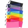 12 Pack Zipper Pouch Bulk Waterproof Pouch Cases | Multi Purpose Organizer Bags for Office Supplies Travel Accessories