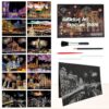 12 Pages Scratch Art Book Rainbow Scratch Art Adults City Series Scratch and Sketch Books for Arts and Crafts Party Favors （City Series A）