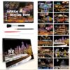 12 Pages Scratch Art Books for Adults Colorful City Series Scratch Painting 8.3x11.7inch Paint By Scratch Fun Gift for Travel Lovers, Couples & Kids（Colorful City C）