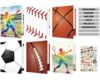 12Pcs 9”x12” Sport 2 Pocket Folders Set Basketball Football Sports File Folder with Stickers Homework Paper File Folders Back to School Supplies for Sport Classroom Office Home Teacher Student Supply