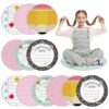 12 Pcs Carpet Circle Seats 16 Inch Round Classroom Rug Composition Notebook Classroom Rug Back to School Floor Mat Soft Non Slip Floor Cushions for Learning Centers Reading Corner Playing Areas