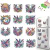12Pcs Diamond Art Magnets Fridge Sticker Set for Beginners (CN561 Bird)