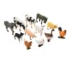 12Pcs Farm Animal Figures PVC Miniature Cows Poultry Models For Playset Railway Decor