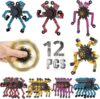 12 Pcs Fidget Spinners Toys for Kids & Adults, Deformable Robot Transformable Fingertip Spinner, Stress Relief Party Favor for Classroom Prizes, Christmas, Valentine’s Day Gift, Goodie Bag Fillers
