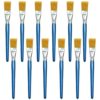 12 Pcs Flat Paint Brushes for Acrylic Painting, 0.8 Inch Acrylic Paint Brushes with Wooden Handle for Acrylic Oil Watercolor Crafts Canvas Base Coating Crafts Face Body Art Adult Artist