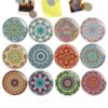 12pcs Glass Mandalas Fridge Magnets, Magnets for Whiteboard Home Decor