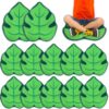 12Pcs Green Leaf Carpet Seats for Classroom 16 Inch Back to School Classroom Rug Leaf Shape Floor Mat Educational Non Slip Carpet Cushion Decor for Preschool Kindergarten Daycare Learning Playing Area