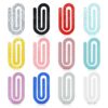 12 Pcs Jumbo Acrylic Paper Clips, 4"x2" Large Plastic Paper Clips, Bright Colors, Classroom & Office Supplies, Back to School Gifts for Students & Teachers, Desk Org & DIY Charms & Accents & Bookmarks