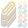 12Pcs Jumbo Teacher Acrylic Paper Clips, Back to School Teacher Appreciation Gifts Cute Colorful Office Paper Clips, Large Jumbo Paperclips with Storage Box for Desk Accessories School Classroom