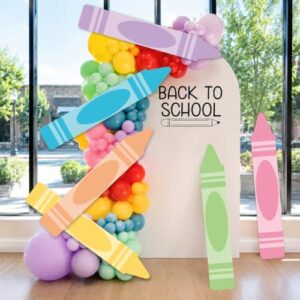 12PCS Large Pastel Crayon Classroom Decorations 33inch Giant Crayon Paper Cutouts Pastel Crayons Bulletin Board Decor for Back to School Classroom Art Party Chalkboard Window Wall Sticker Decor