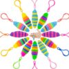 12 PCS Sensory Slug Toys, Articulated Stretch Caterpillar Toy, Anxiety Relief Fidget Slug Toy, Novelty Party Favors for Kids.