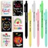 12 Pcs Teacher Notebook and Pen Appreciation Gift Set Teachers Inspirational Motivational Notebook Ballpoint Pen Cute Spiral Journal with Quotes for Teacher School Office Gift Supplies(Teaching Style)
