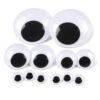 12 PCS Wiggle Googly Eyes Self Adhesive Black White(40 60 80 100 mm) for Crafts Doll Eyes Big Large Gaint Jumbo Sticky Fake Eye Balls for Decorating Small Eyeball Stickers Party Favors Supplies