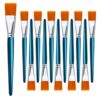 12 Piece 1-inch Artist Brush for Painting, Flat Paint Brush for Acrylic Painting, Professional Paint Brush for Artists