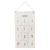12 Pockets Hanging Wall Organizer | Space Saving Fabric Storage Bag for Dorm/Bedroom/Entryway | Easy Install Cute Wall Hanging with Hooks for Small Items (A)
