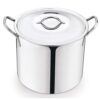 12 Qt Stainless Steel Stock Pot with Metal Lid, Large Soup Pot