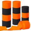 12 Rolls Halloween Crepe Paper Streamers for Halloween Day Decorations, Hanging Party Backdrop, 82 Feet/Roll (Orange, Black)