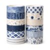 12 Rolls Nautical Washi Tape Set, Blue Beige Ocean Journal Decorative Tapes