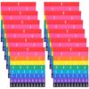 12 Sets Rainbow Fraction Tiles Set, Plastic Fractions Manipulatives Math Magnetic Manipulatives for The Home Curriculum