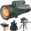 12x54 Monocular Telescope for Adults High Powered with Tripod and Phone Adapter, HD BAK4 Prism FMC Lens, Waterproof with Carrying Bag for Bird Watching Travel Sports