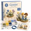 12 Zodiac Signs DIY Beaded Garden Kit, Build Your Sign Grow Your Magic, 3D Beaded Astrology Flower Craft Kit, Handmade Zodiac Bead Kit for Beginners, Creative Gift & Desk Decor (C1PC)