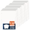 132 Pcs Binder Dividers with Tabs, 1/6 Cut Tab Dividers for 3 Ring Binder