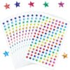 1350 Pcs 0.3" Small Star Stickers 10 Colors Holographic Stickers for Kids Reward Behavior Chart Reward Home School Classroom Teacher Supplies