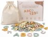 138 PCS Magnetic Letters & Numbers Set – Soft Foam ABC Magnets for Toddlers in Neutral Montessori Colors – Educational Fridge Toy