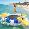 ,13FT,Heavy-Duty Inflatable Water Trampoline Park for Lake – Bounce Platform with Slide, Balance Tube, Jump Bag & Anchor Kit – Ideal for Calm Sea, Pools & Splash Pads