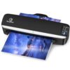 13 inch Heavy Duty Thermal Laminator Machine, 4-Roller, 3-10 Mil, 60S Warm-up, A3 Commercial Laminating Machine with 50 Sheets for Home, Office, School, Crafts Use (Black)