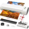 13 Inch Laminator Machine, 11x17 Hot & Cold Thermal Laminator, A3 11-in-1 Laminating Machine with 30 Sheets, 60s Warm-Up, Never-Jam Design Lamination for Teachers, Home, School & Office -White