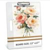13"x17" Sketch Board with Dry-Erase Surface, Drawing Board with Metal Clip & Elastic Bands, Portable Art Board for Kids, Students, Painting, Sketching, Drawing Art Supplies(Ti White)