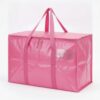 13 x 3.3 x 1.6 Inch Zippered Storage Bag, PP Laminated Woven Fabric Container for Closet Organization and Seasonal Clothes