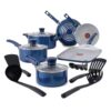 14-Piece Ceramic Non-Stick Cookware Set, non stick pot set cooking food kitchen cookware