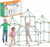 140 PCS Fort Building Kit for Kids,DIY STEM Educational Construction Fort Toy Set, Creative Kids Fort Builder Kit, Build Your Own Fort Indoor Outdoor Play Structure for Boys Girls Ages 4‑10