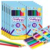 144 Count Colored Pencils for Kids, 12 Pack Colored Pencils Bulk in 12 Vibrant Colors, Pre-sharpened Color Pencil, Bulk School Supplies for Teachers, Classroom Prizes, Art Supplies for Adults