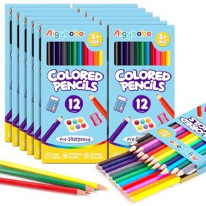 144 Count Colored Pencils for Kids, 12 Pack Colored Pencils Bulk in 12 Vibrant Colors, Pre-sharpened Color Pencil, Bulk School Supplies for Teachers, Classroom Prizes, Art Supplies for Adults