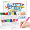 144 Pack Dry Erase Markers Fine Tip, White Board Markers Dry Erase for Kids