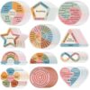 144 Pcs Breath Calm Anxiety Sensory Stickers Reusable Tactile Textured Mindfulness Sticker Fidget Silent Adhesive Sensory Strips for Christmas School Office Adult Teen Tension Student Classroom Supply