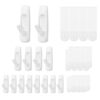 14 pcs wall Hooks for Hanging Heavy Duty, with 24 no Damage Adhesive Removable Strips Towel Hanger for Bathroom, Dorm Essentials forwreath,hat,Coat,Small, Medium,Large