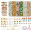 1500Pcs Natural Stone Beads Jewelry Making Kit，26 Grids