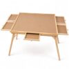 1500 Piece Puzzle Table with Legs, 27 Inch Tall Wooden Jigsaw Puzzle Board, 34 x 26 Inch Surface, 5 Sorting Drawers, Folding Pine Wood Puzzle Table fo