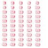 1~50 Number Pencil Topper Protector Caps, Soft Pencil Eraser End Decor Accessories for Standard Pencils, Classroom Stationery Marking Supplies Kids Fun Craft Decor(Pink)