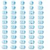 1~50 Number Pencil Topper Protector Caps, Soft Pencil Eraser End Decor Accessories for Standard Pencils, Classroom Stationery Marking Supplies Kids Fun Craft Decor(Light Blue)