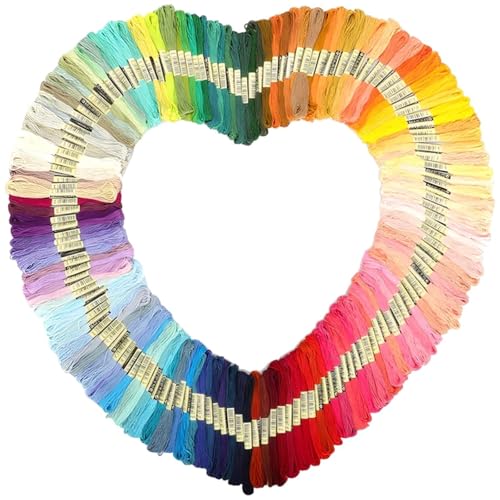 150 Pcs Multi-Color Embroidery Thread, Polyester Cotton Cross Stitch Thread Set for Hand Stitching, Sewing and Crafting, Multicolor Embroidery Floss for Hand Sewing, DIY, Home and School Use