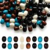 150Pcs Wooden Beads for Crafts, BetterJonny Large Hole Natural Wooden Beads 14 * 17mm Wood Loose Spacer Beads Hair Braid Beads for Macrame Bracelet DIY Craft Handmade Decor (5 Colors)
