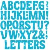 152 PCS Glitter Letter Stickers, 3 Inch Large Alphabet Stickers, Self-Adhesive Capital Letters for Bulletin Board,Poster Board,Classroom Decor,Birthday Party,Wedding,Mailbox DIY Crafts (Light Blue)