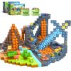 152PCS Magnetic Blocks-Build Mine Magnet World Dinosaur Set, Magnetic Tiles Building Blocks for Boys & Girls Age 3-5 4-8 5-7, Kids STEM Sensory Learning Outdoor Toys