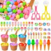 154 Pcs Ice Cream Sensory Bin Items Summer Counting Sorting Sensory Bin Filler Fine Motor Special Needs Sorting Ice Cream Counts for Easter Day Spring Summer Counting Decor