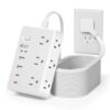 15Ft Long Extension Cord, PD20W, 6 outlets, 2A2C, Flat Plug Surge Protector